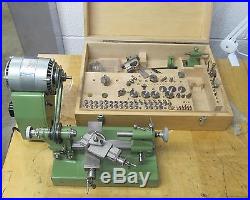 Boley Complete Lathe And Accessories Collets Tool Rest Motor + More 017