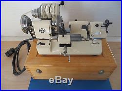 Boley F1 8 mm with accessories in wooden box watchmakers lathe Bergeon