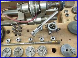 Boxed Boley watchmakers lathe with attachments and tools