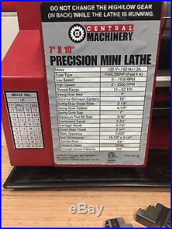 Central Machinery Mini Precision Lathe 93212