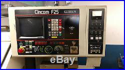 Citizen-Cincom Model F25, Swiss Type CNC Lathe with Live Tooling, Barfeeder, Conv