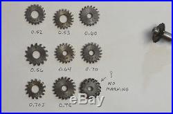 Clockmakers watchmakers Wheel gear cutters lathe quantity 35 pieces clock repair