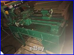 Complete Southbend Lathe 10 Hardened Ways, Taper, Chucks, Tooling, Cabinet