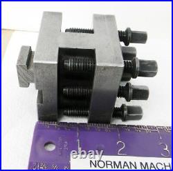 DOUBLE TOOL BLOCK, 2 SQUARE TOOL POST for LATHE