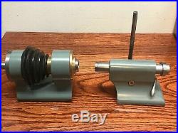 Derbyshire Elect Ball Bearing Head Stock & Lever Tail Stock Watchmakers Lathe
