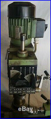 Emco Maximat Super 11 tool room quality lathe with milling head. 110V
