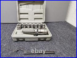 Erie Tools Lathe Chuck And 8 Piece Collett Set Used With Spanner Wrench