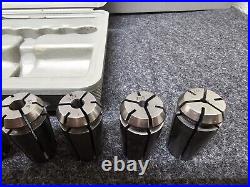 Erie Tools Lathe Chuck And 8 Piece Collett Set Used With Spanner Wrench