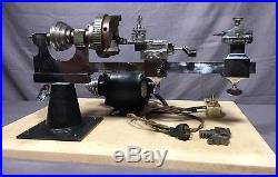 Estate Jewelers / Watchmakers Lathe with Motor & Extra Jaws