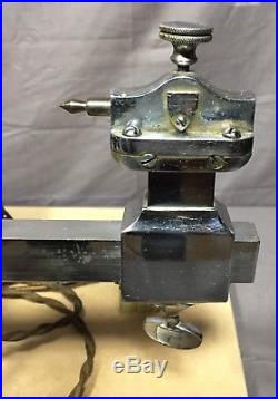 Estate Jewelers / Watchmakers Lathe with Motor & Extra Jaws