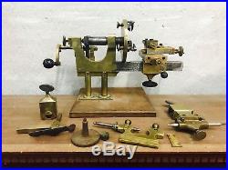 Exceptional Antique Watchmakers Lathe with Tools & Accessories