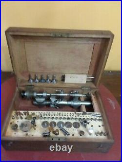 F. LORCH QUALITY WATCHMAKER LATHE 6mm BOXED SET collets clock watch tool maker