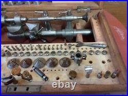 F. LORCH QUALITY WATCHMAKER LATHE 6mm BOXED SET collets clock watch tool maker