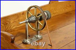 Farmhouse Antique Watchmaker's Bench With Foot Pedal Lathe #39041