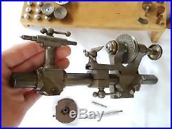 G Boley Watchmakers Jewellers Lathe Patent #5237 Bevelled Bed 257mm Boxed+tools