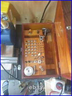 GAMMA watchmakers 8mm lathe with Wooden Case