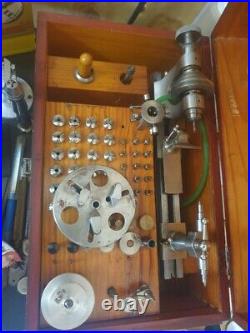 GAMMA watchmakers 8mm lathe with Wooden Case
