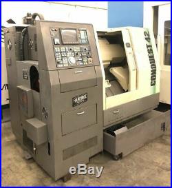 HARDINGE CONQUEST 42 CNC TURN MILL CENTER LATHE WithLIVE TOOL C AXIS