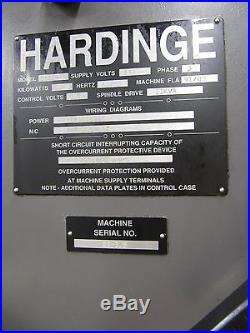 HARDINGE CONQUEST T42 CNC LIVE TOOL LATHE with SUB-SPINDLE, TOOLHOLDERS & BARFEED