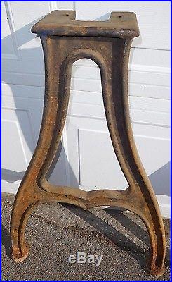 Heavy Antique Vintage Cast Iron Machine Table Legs Industrial Art Lathe