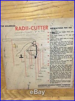 HOLDRIDGE RADII CUTTER NO. 8-D 0- 8 CONCAVE CONVEX DIA Metal Lathe Radius Tool