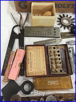 Huge Jewelers Estate Lot Of Watch Repair Tools! Collets For Lathe & More