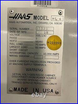 Haas HL-6 CNC Lathe 15 chuck 50 centers Tooling Package