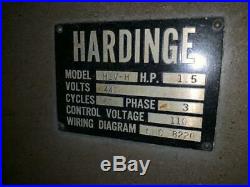 Hardinge HLV-H Lathe, 440V, 1.5 HP, WELL TOOLED, SHOP SOLD, Used