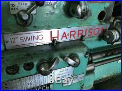 Harrison 12 x 40 Metal Lathe with Tooling 220V 3 Phase