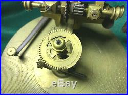 Large Antique Watchmaker's Wheel Cutting Engine, Brass and Steel 1712