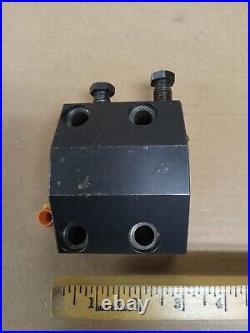 Lathe Tool Block For Okuma LB-15 Lathe, 1.5 ID, 45mm x 80mm Bolt Pattern