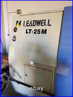 Leadwell LT-25M CNC Lathe, 2001 Chip Conveyor, Tailstock, 12 ATC, Tooling Incl