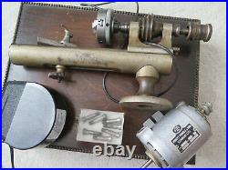 Lorch Watchmakers Lathe motor with foot pedal v. Speed-6 collets-working 8mm