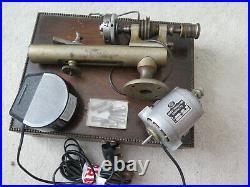 Lorch Watchmakers Lathe motor with foot pedal v. Speed-6 collets-working 8mm