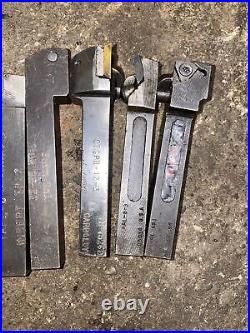 Lot of 8 Carbide Indexable Tool Holders For Smaller Lathe 1/2 Shank Carboloy