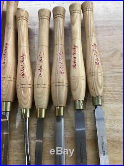 Lot of 8 Robert Sorby lathe Turning tools used nice