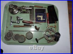 Lot of Vintage Watchmaker Tools, Lathe and Parts