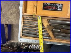MACHINIST BsMt TOOL LATHE MILL Large M J Daniels Reamer Set in Wood Case