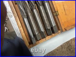 MACHINIST BsMt TOOL LATHE MILL Large M J Daniels Reamer Set in Wood Case