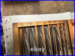 MACHINIST BsMt TOOL LATHE MILL Large M J Daniels Reamer Set in Wood Case