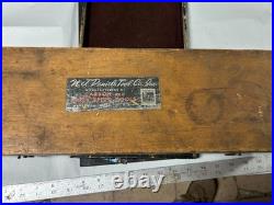 MACHINIST BsMt TOOL LATHE MILL Large M J Daniels Reamer Set in Wood Case