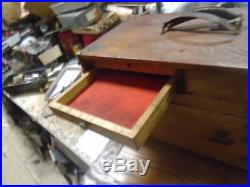 MACHINIST LATHE TOOL Vintage Machinist Oak Tool Box