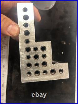 MACHINIST OfCe LATHE MILL Large Tool Maker Ground Right Angle Tomb Stone Fixture