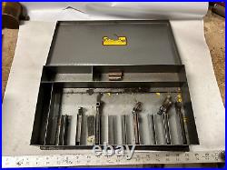 MACHINIST OfCe TOOL LATHE MILL Machinist Lathe Cutting Tool Holders in Case