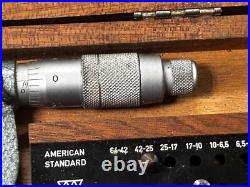 MACHINIST TpCb TOOLS LATHe MILL Brown & Sharpe 210 1 Thread Micrometer Anvil