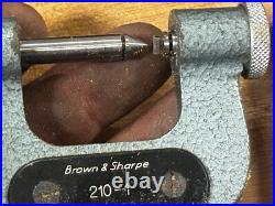 MACHINIST TpCb TOOLS LATHe MILL Brown & Sharpe 210 1 Thread Micrometer Anvil
