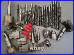 Machinist Tools Lot Bundle CNC Lathe Drill Bits, Chucks, Etc