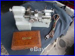 ManSon lathe, small machine co, MasterSon lathe, Man-Son lathe with box and tooling