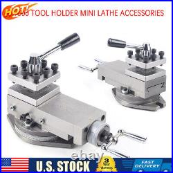 Metal Lathe Machine Tool Holder 80mm Universal AT300 Lathe Tool Post Assembly