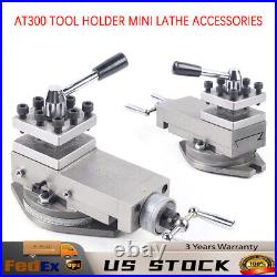 Metal Lathe Machine Tool Holder 80mm Universal AT300 Lathe Tool Post Assembly